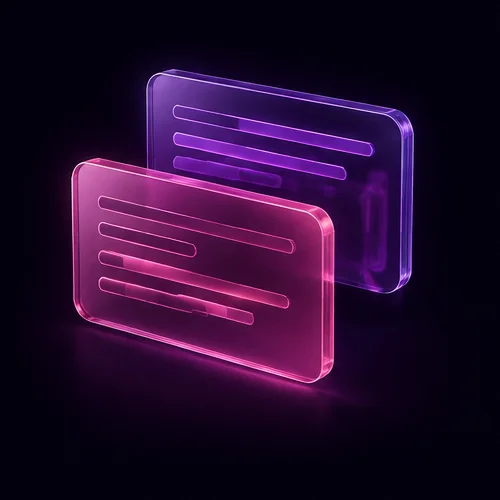 Text cards arranged for review